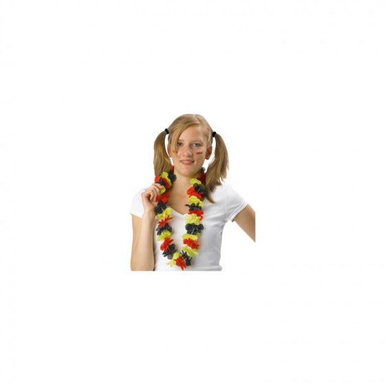 bloemenketting Duitsland polyester zwart/geel/rood