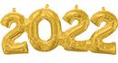 feestballon 2022 folie 53 x 22 cm goud