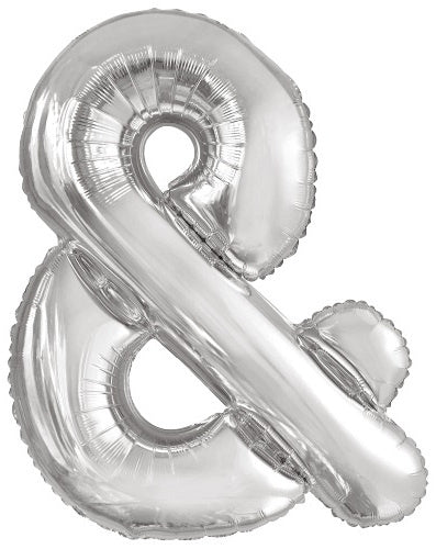 folieballon &-teken 86 cm zilver