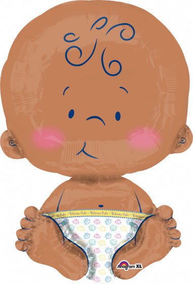 folieballon baby 40 x 60 cm donkerbeige