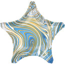 folieballon Blue Star 45 cm metallic