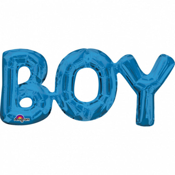 folieballon Boy 50 x 22 cm blauw