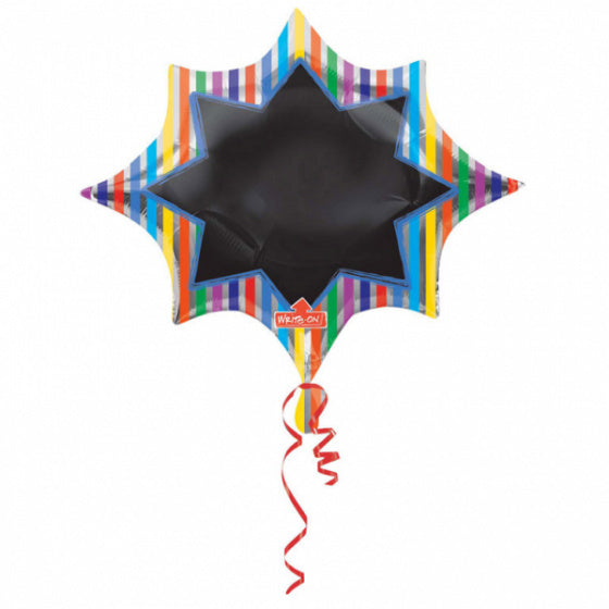 folieballon Burst Black Board 88 x 73 cm zwart