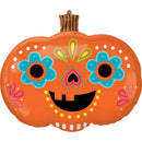 folieballon Day of the Dead Pumpkin 60 x 58 cm oranje