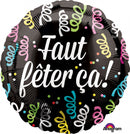 folieballon faut fêter ça 43 cm zwart
