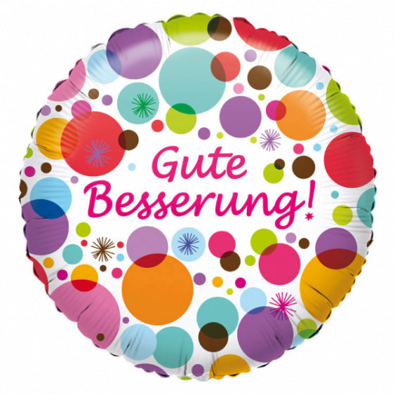 folieballon Gute Besserung 43 cm wit/multicolor