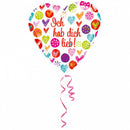 folieballon Ich hab dich lieb 43 x 43 cm wit