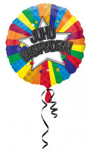 folieballon Juhu Bestanden 43 cm regenboog