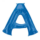 folieballon letter A 93 x 86 cm blauw