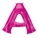 folieballon letter A 93 x 86 cm roze