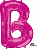 folieballon letter B 58 x 86 cm roze