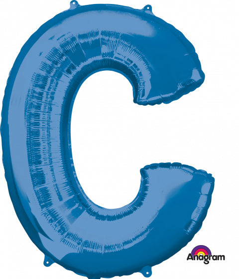 folieballon letter C 63 x 81 cm blauw