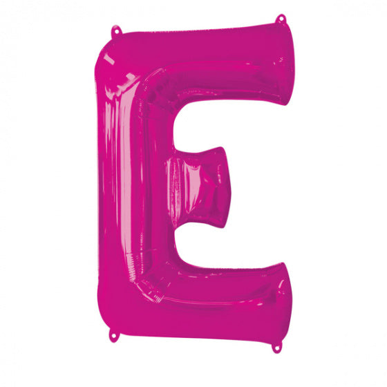 folieballon letter E 53 x 81 cm roze