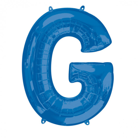 folieballon letter G 63 x 81 cm blauw