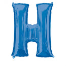 folieballon letter H 66 x 81 cm blauw
