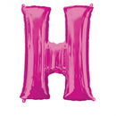 folieballon letter H 66 x 81 cm roze