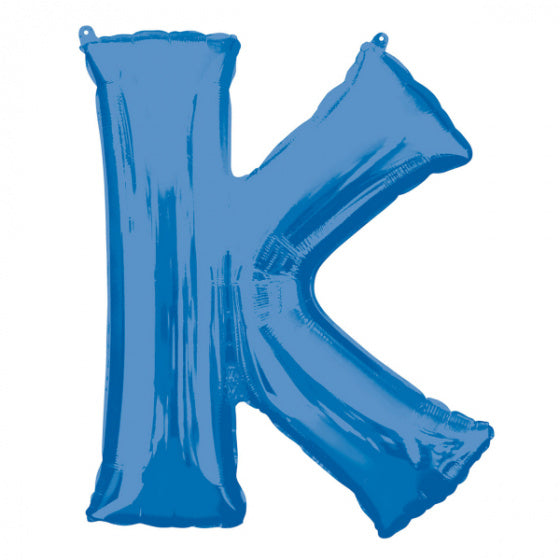 folieballon letter K 66 x 83 cm blauw