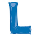 folieballon letter L 58 x 81 cm blauw