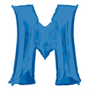 folieballon letter M 81 x 83 cm blauw