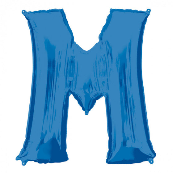 folieballon letter M 81 x 83 cm blauw