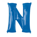 folieballon letter N 60 x 81 cm blauw