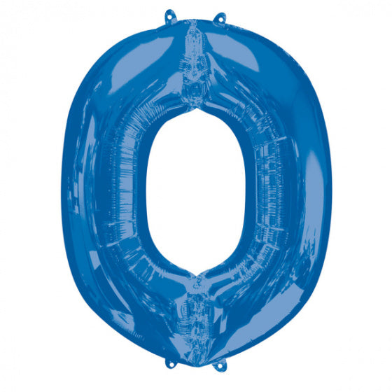 folieballon letter O 66 x 83 cm blauw