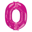 folieballon letter O 66 x 83 cm roze