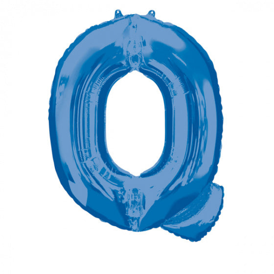 folieballon letter Q 60 x 81 cm blauw