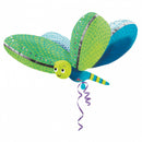 folieballon libelle 101 x 79 cm groen/blauw