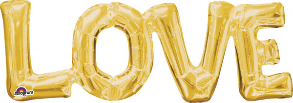 folieballon Love 63 x 22 cm goud