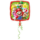folieballon Mario Bros Family 43 x 43 cm rood