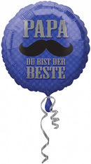 folieballon Papa du bist der Beste 43 cm paars