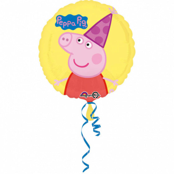 folieballon Peppa Pig 43 cm folie geel