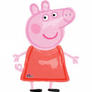 folieballon Peppa Pig 91 x 121 cm roze/rood