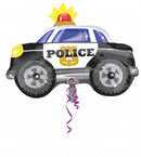 folieballon politieauto 60 x 45 cm grijs