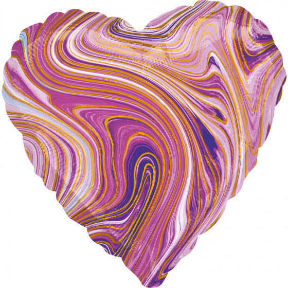 folieballon Purple Heart 45 cm metallic