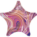 folieballon Purple Star 45 cm metallic