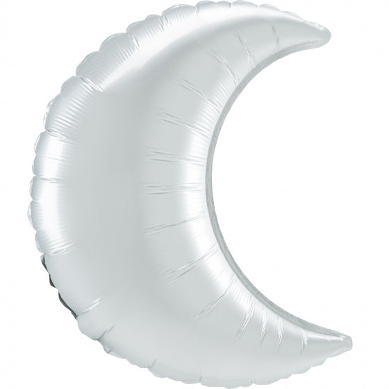 folieballon SuperShape Satin Crescent 89 cm wit