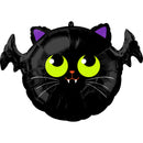 folieballon Standard Shape Batcat 50 x 38 cm zwart