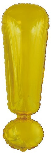 folieballon uitroepteken 86 cm goud