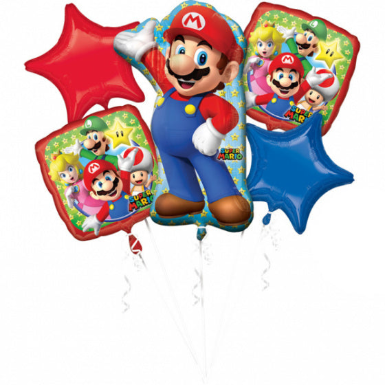 balonnenset Super Mario Helium folie 5-delig