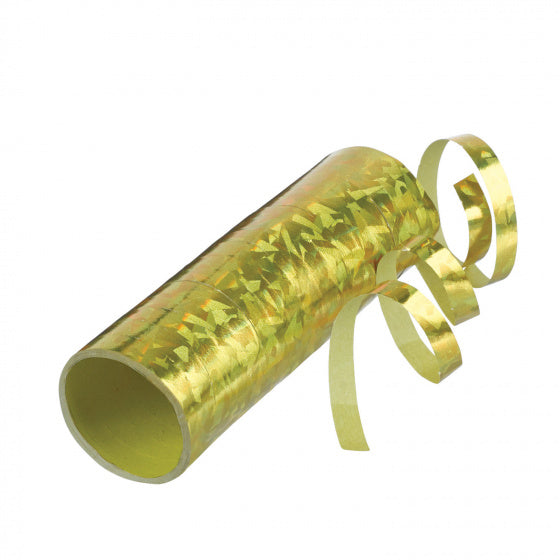 holographic Streamer junior 12,5 cm papier goud