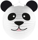 lampion panda 25 cm papier zwart/wit