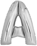 letterballon A folie 100 cm zilver