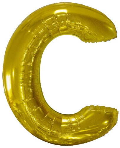 letterballon C folie 86 cm goud