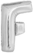 letterballon F folie 110 cm zilver