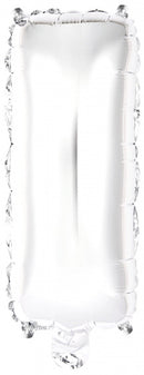 letterballon I folie 34 cm zilver