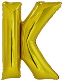 letterballon K folie 86 cm goud