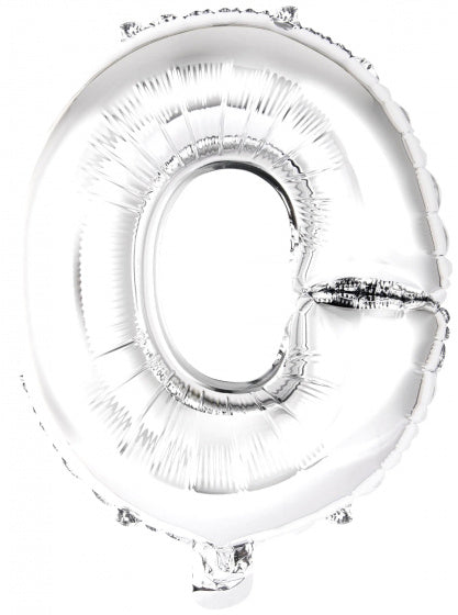 letterballon O folie 34 cm zilver