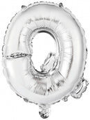 letterballon Q folie 34 cm zilver